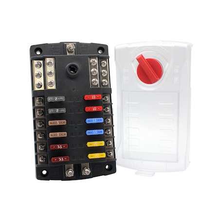 Littelfuse Fuse Block St Ato 12-Way W/Ground Bus 880028-BP